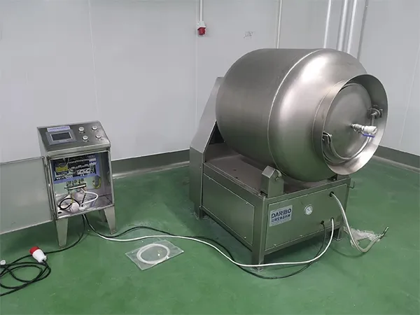 Equipamentos para processamento de carne e vegetais instalados em instalações de produção de alimentos